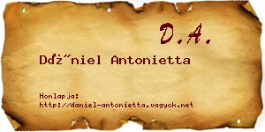 Dániel Antonietta névjegykártya